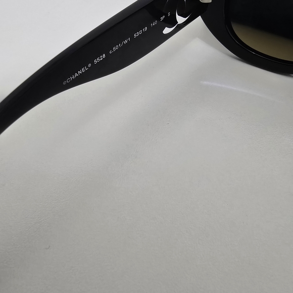 CHANEL Black and Brown Oval Sunglasses, NEW with BOX - Picture 9 of 14